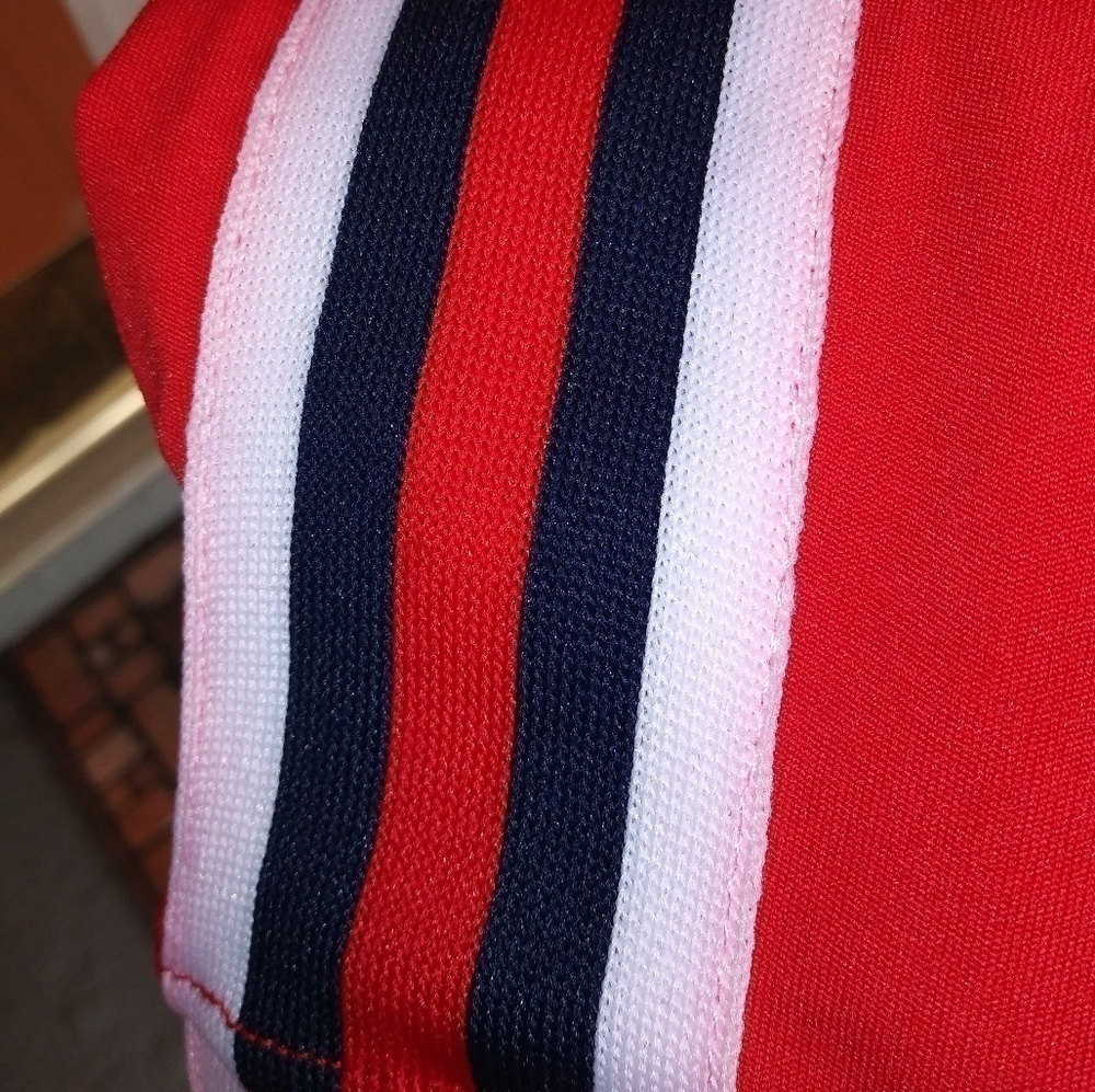Red Track Pants Straight Leg Small Y2K - Picture 4 of 5